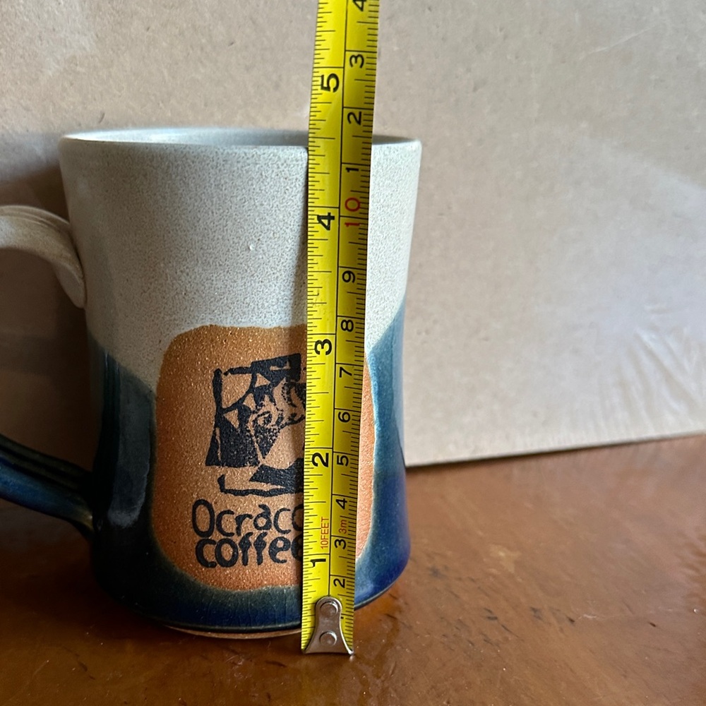 Ocracoke Coffee Co. Stoneware Mug in Blue and Cream - Picture 4 of 8